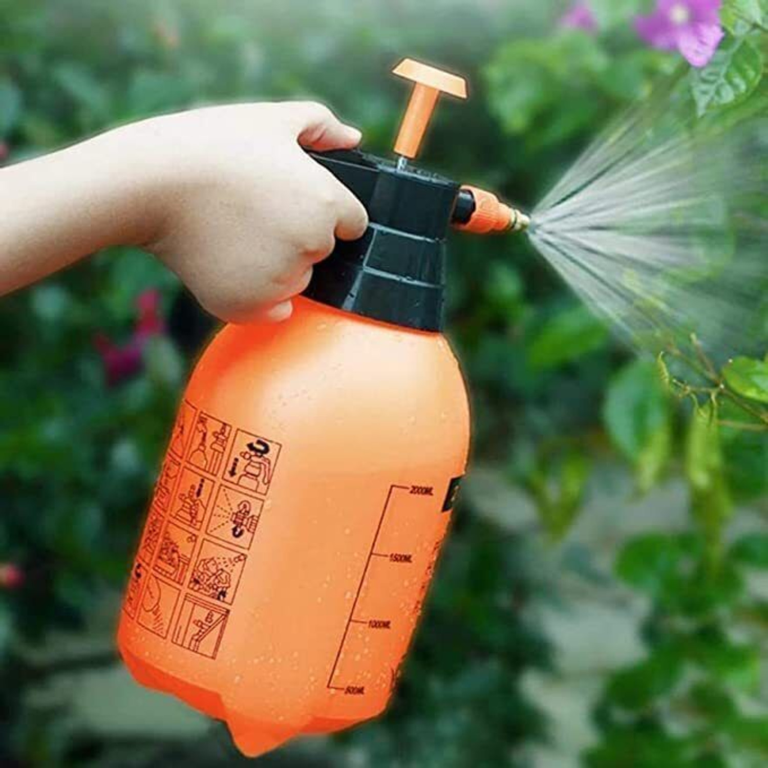 Image of omkar 2 L Plastic Garden Pump Pressure Sprayer, Lawn Pestside Sprinkler, water Mister 2 L Tank Sprayer