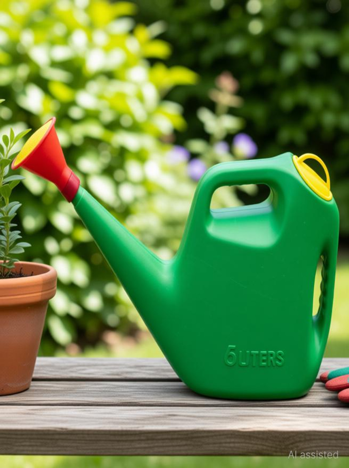 Image of Goyal Products Premium Watering Can (5 Litre, Plastic, Multicolour) 5 L Hand Held Sprayer