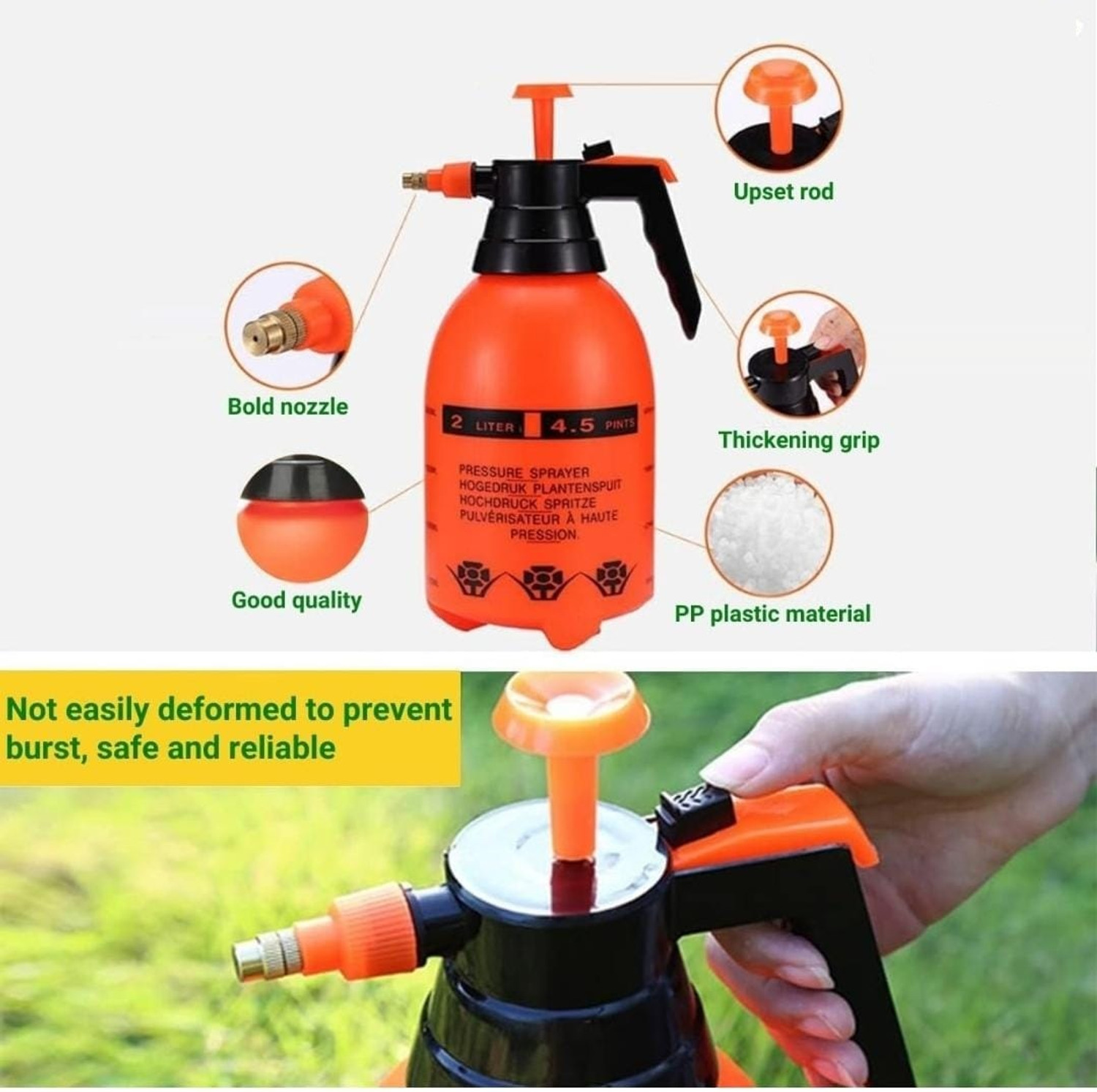 Image of primil garden sprayer kitchen cleaner 2 ltr 2000 ml Plastic Spray Bottle