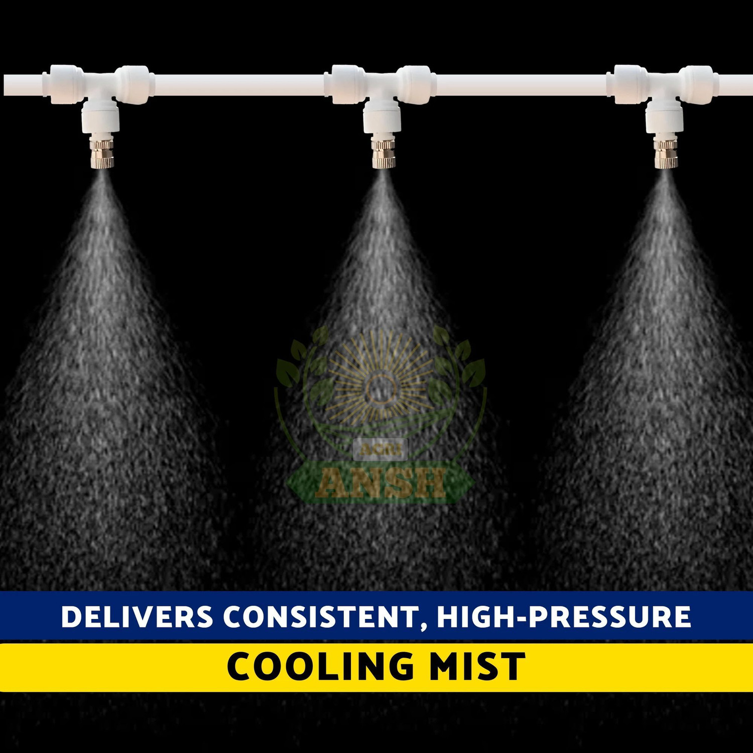 Image of Agriansh High-Pressure Irrigation Fogger Misting System Kit with 100GPD Pump For outdoor 100 L Hand Held Sprayer