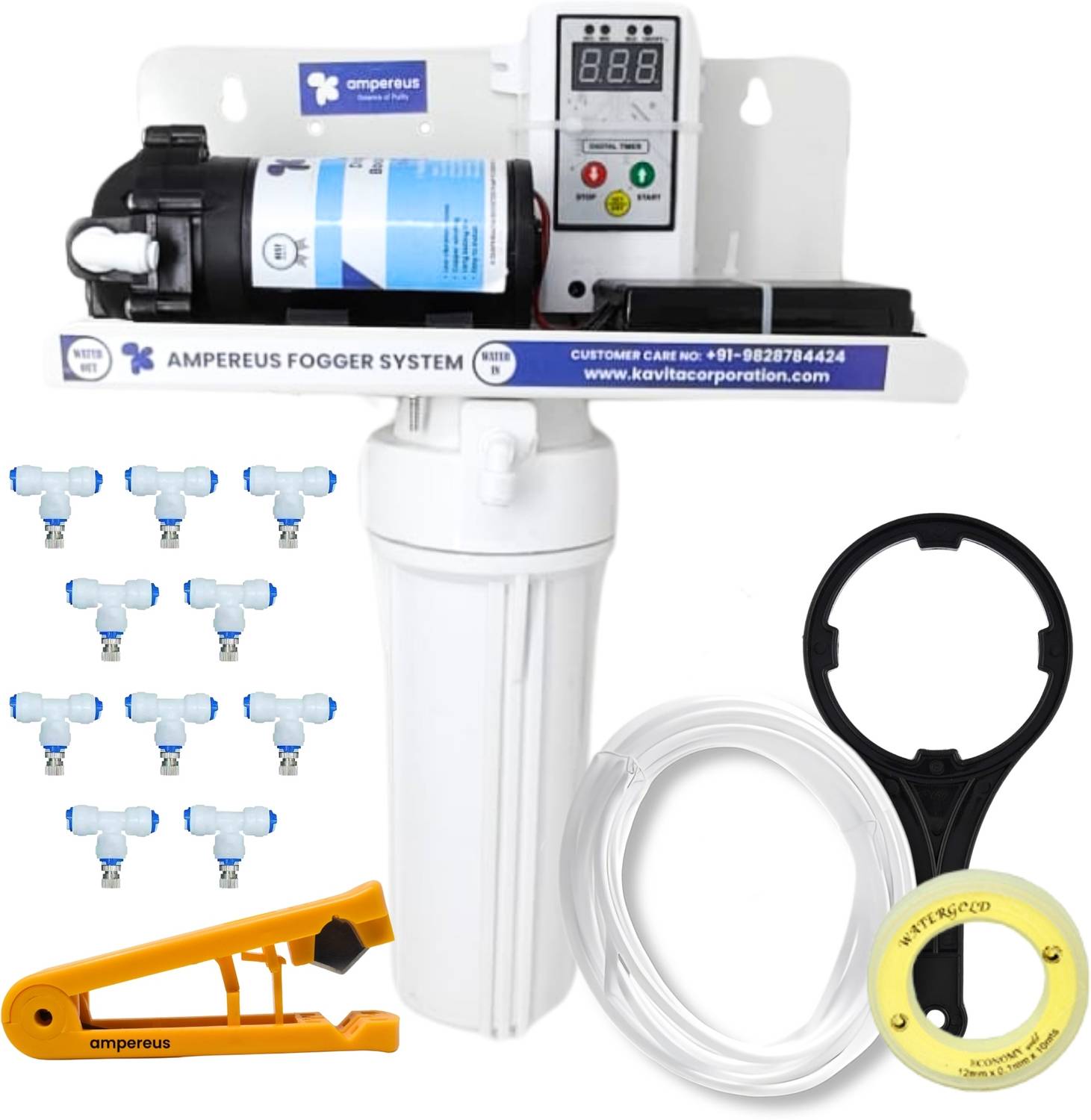 AMPEREUS Fogger System Kit 10 Nozzles 15m Pipe - Image 1