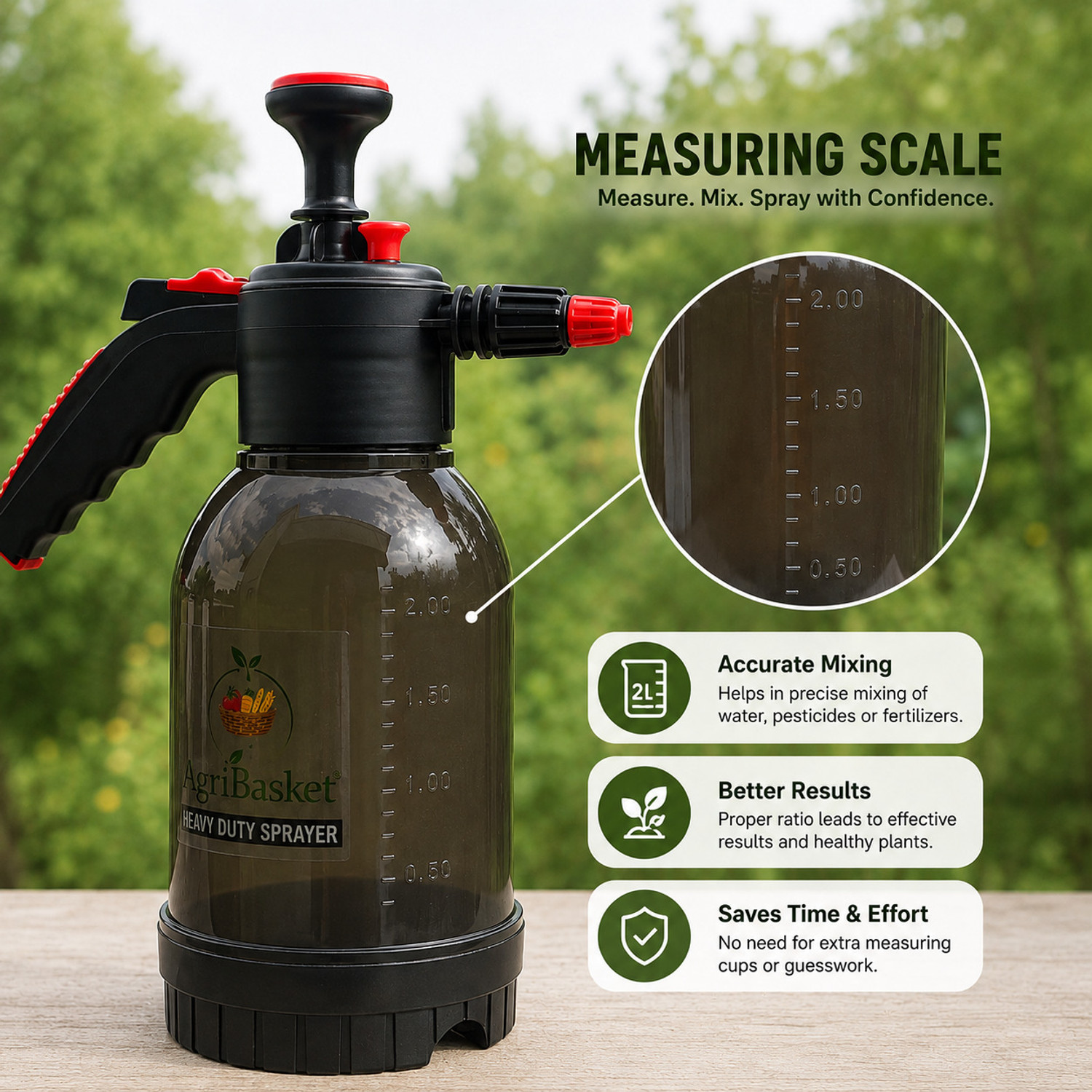 Image of Agribasket 2L Spray Pump Black with Rod 2 L Hand Held Sprayer