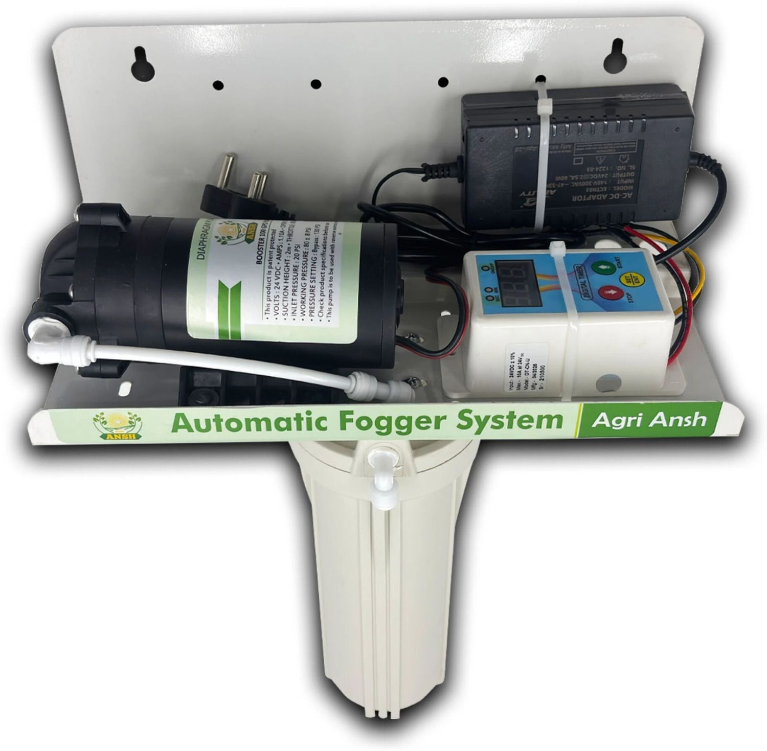 Image of Agriansh High-Pressure Irrigation Fogger Misting System Kit with 100GPD Pump For outdoor 100 L Hand Held Sprayer