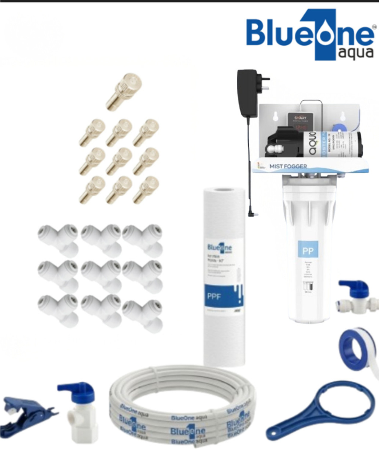 Image of AQUA BLUE ONE Mist Fogger Machine 100 GPD PUMP L(Pack of 10) 50 L Hose-end Sprayer