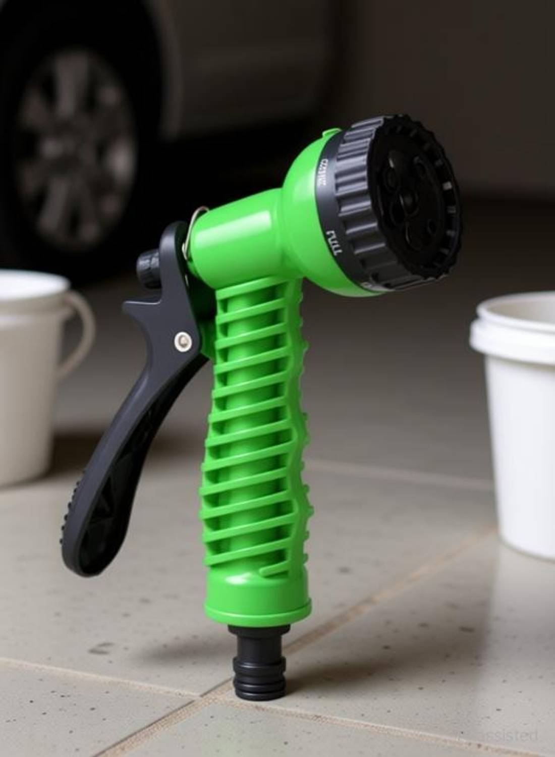 Ashmi High Pressure Garden 7 in 1 Pattern Water Spray Gun Set for Irrigation/Floor Cleaning/Pet wash/Plant Watering/Car-Bike wash- Green - Universal Fitting 0 L Hand Held Sprayer