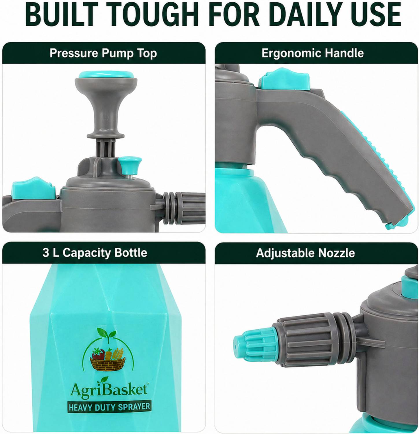 Agribasket Di3 3L Hand Held Sprayer Pack of 1 - Image 3