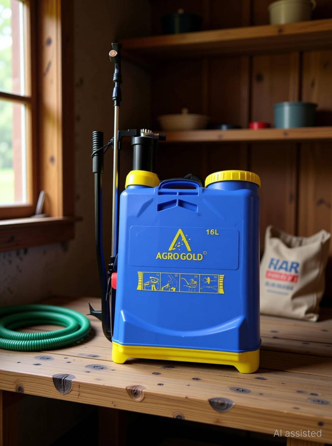 AgroGold Manual Refurbished Spray Pump Machine Garden Sprayer 16 L Backpack Sprayer _ 16 16 L Backpack Sprayer