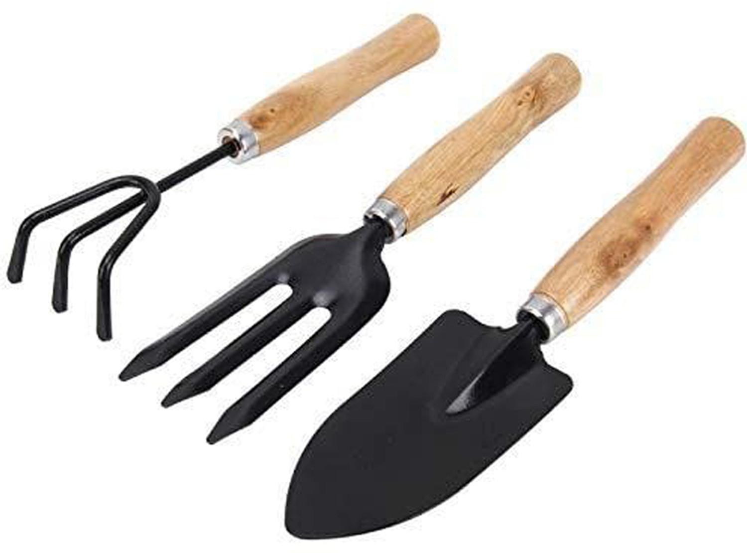 Image of Mittilyst Garden Tool Set Big Trowel, Hand Fork, Hand Rake & Pruner /Cutter for Gardening Garden Tool Kit