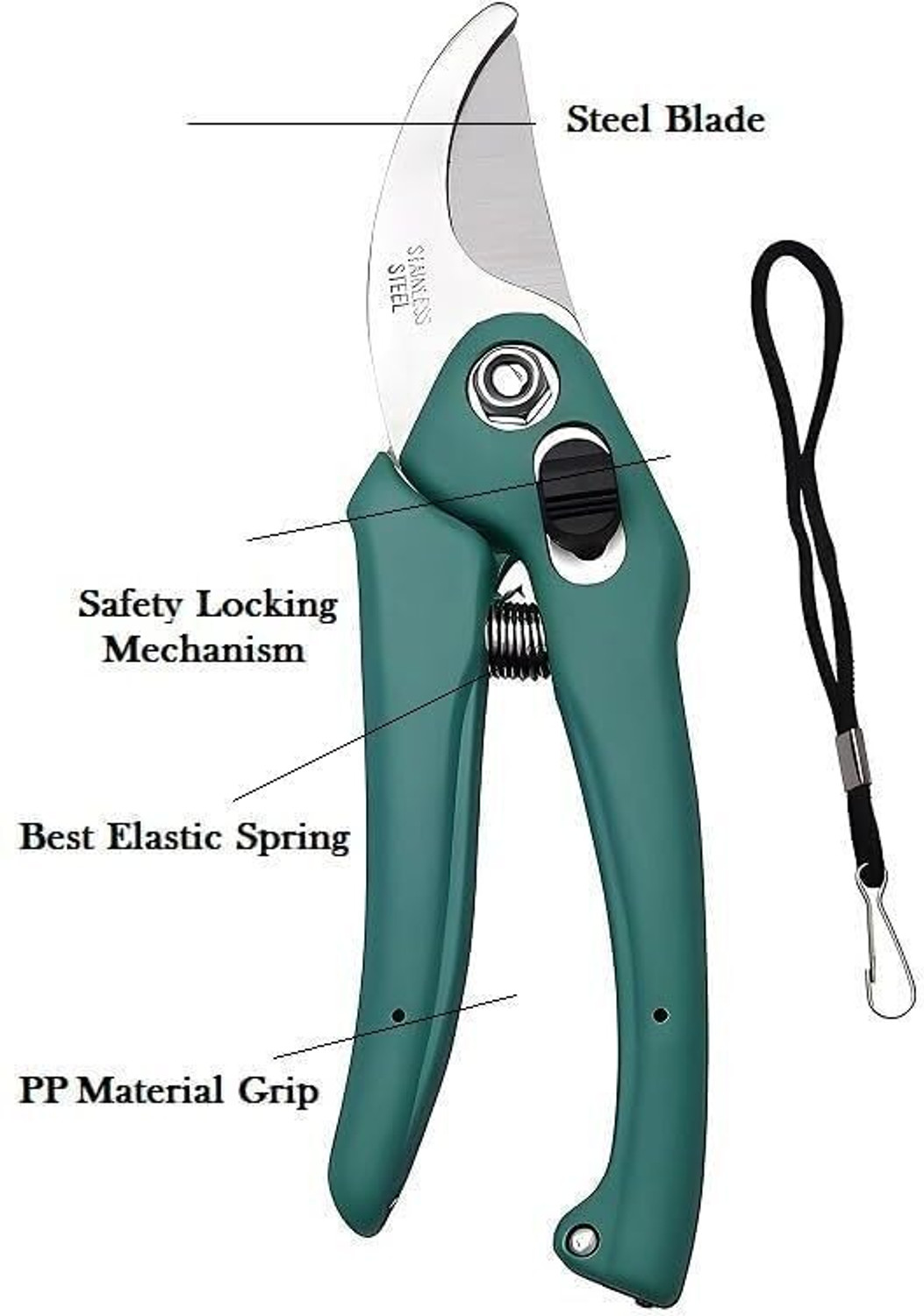 Image of AARAV Plant Cutter and Garden Scissor - Combo Set of 2 Pcs Garden Tool Kit