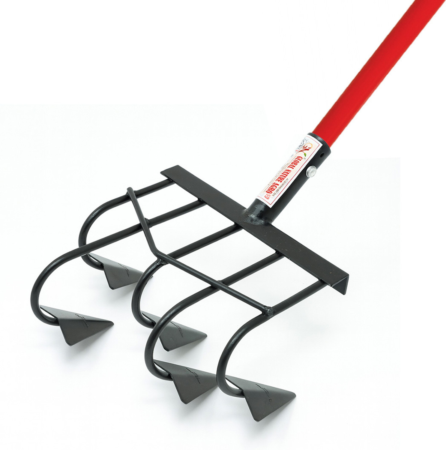 Image of Global Nature Agro Heavy Duty 5-Tine Agriculture Manual Cultivator -9 Inch Garden Tool Kit