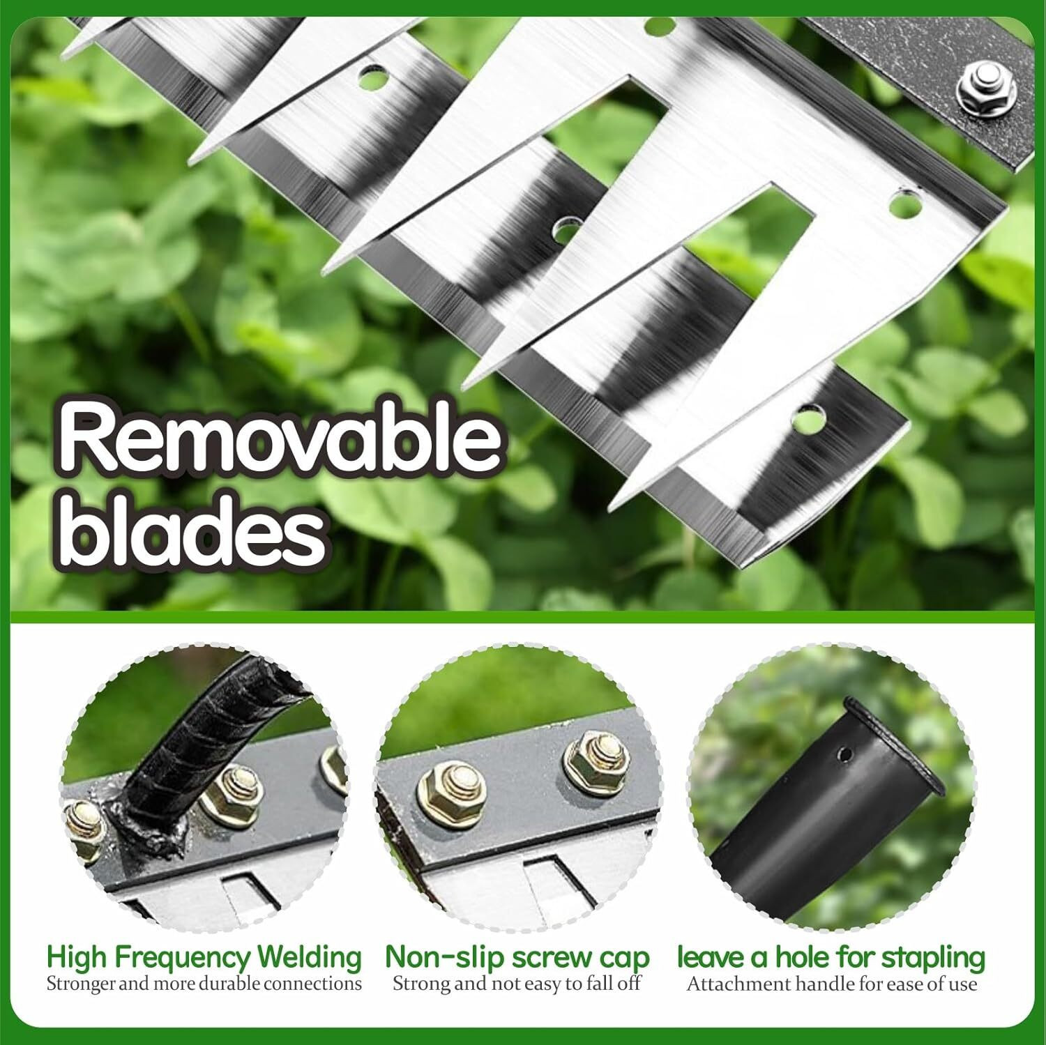 Image of REDBUILD WEEDING RAKE 8 TEETH , HIGH CARBON STEEL Weeding Rake