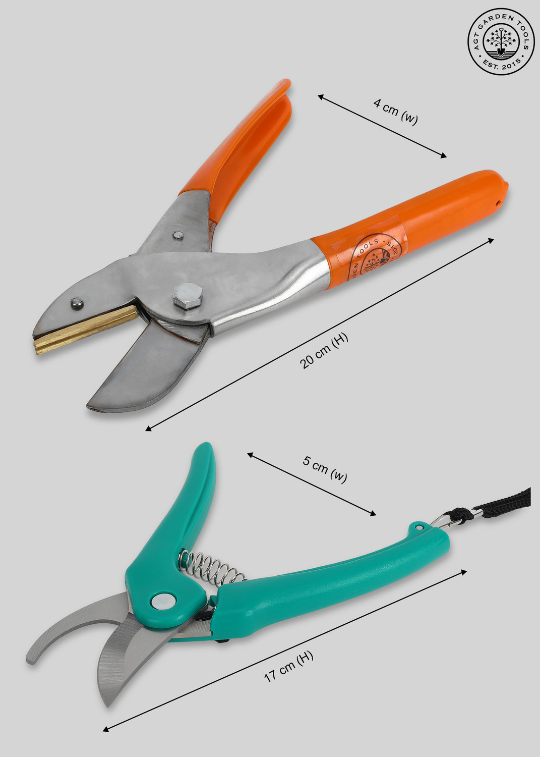 Image of AGT 2 Pcs Gardening Tool Kit Pruner, Heavy Roll Cutter Garden Tool Kit