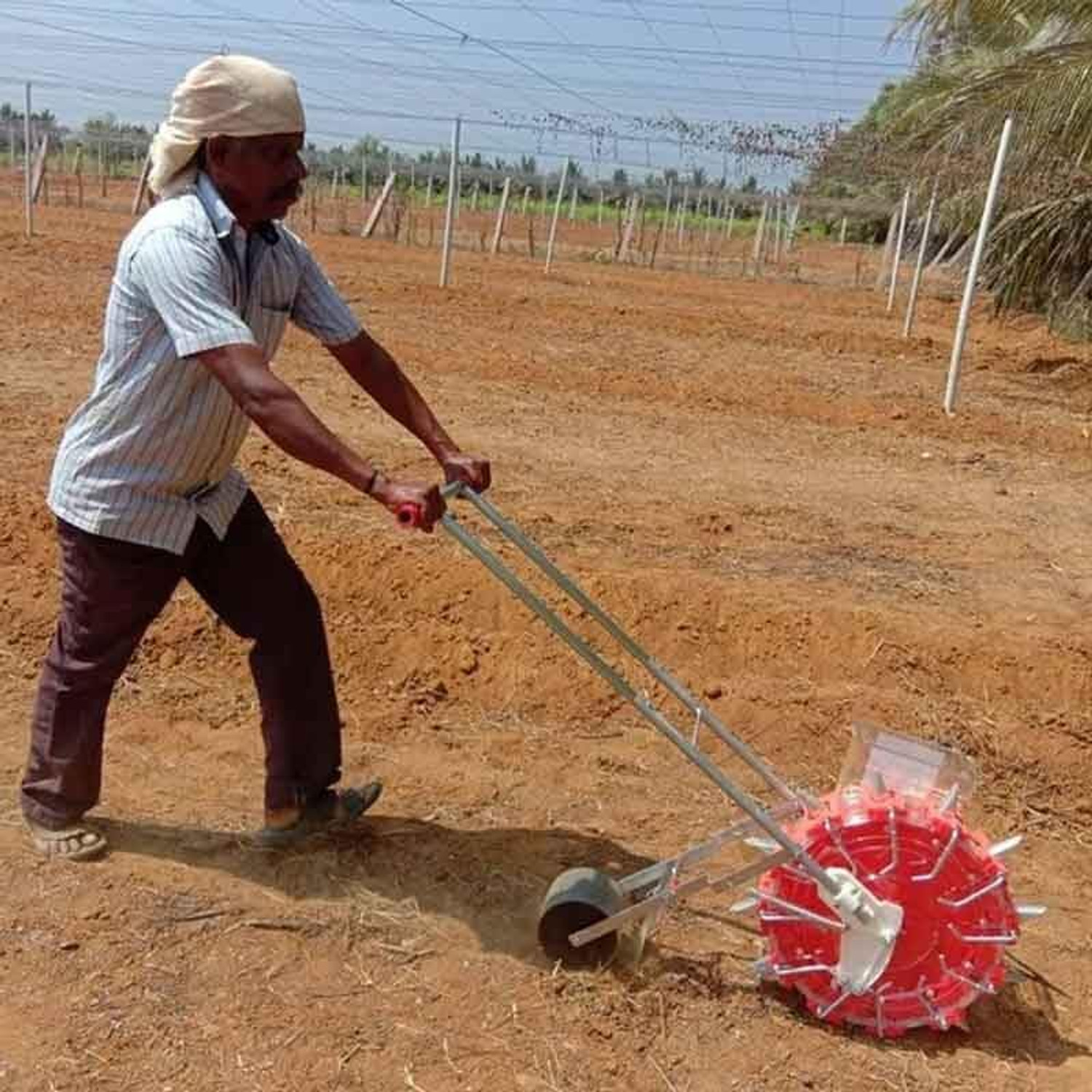 Image of Kamal Agrotech Cotton Manual Seeder Machine Cum Dibbler /Hand Operated Seeding Machine Garden Tool Kit