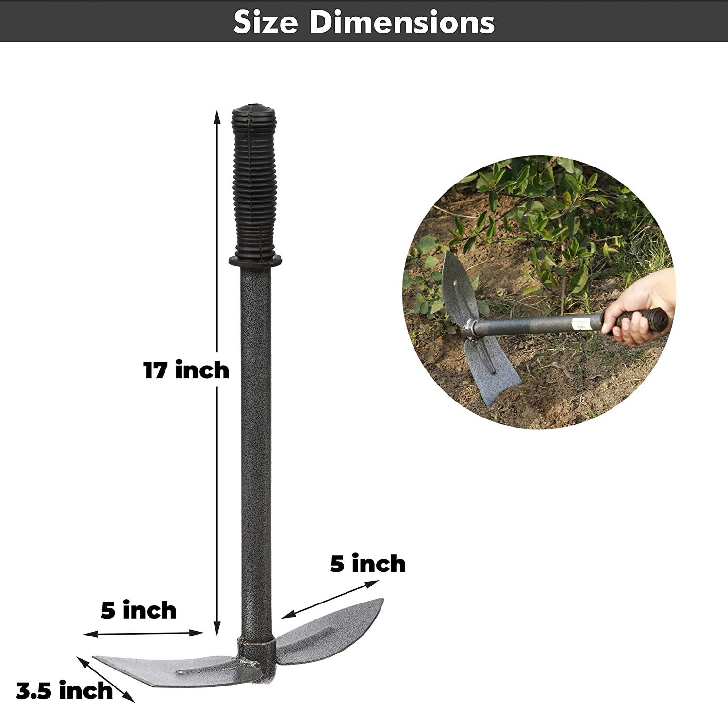 Image of MEENA ENTERPRISES Pack of 2 Two in One Tiller Digging Tool,n Gloves Clown, Home Gardening Tools Garden Tool Kit