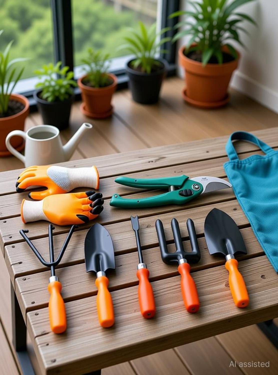 AARAV Modern Gardening Tools Set of 7 for Home Gardening | Durable & Sturdy Garden Tool Kit