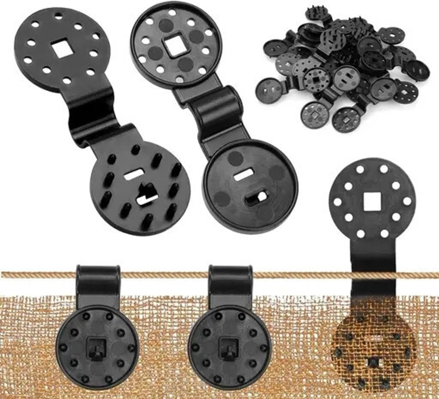 Image of HHBR 100pcs Shade Net Heavy Duty Lock Gripper /Clips for Greenhouse & Home Garden Tool Kit