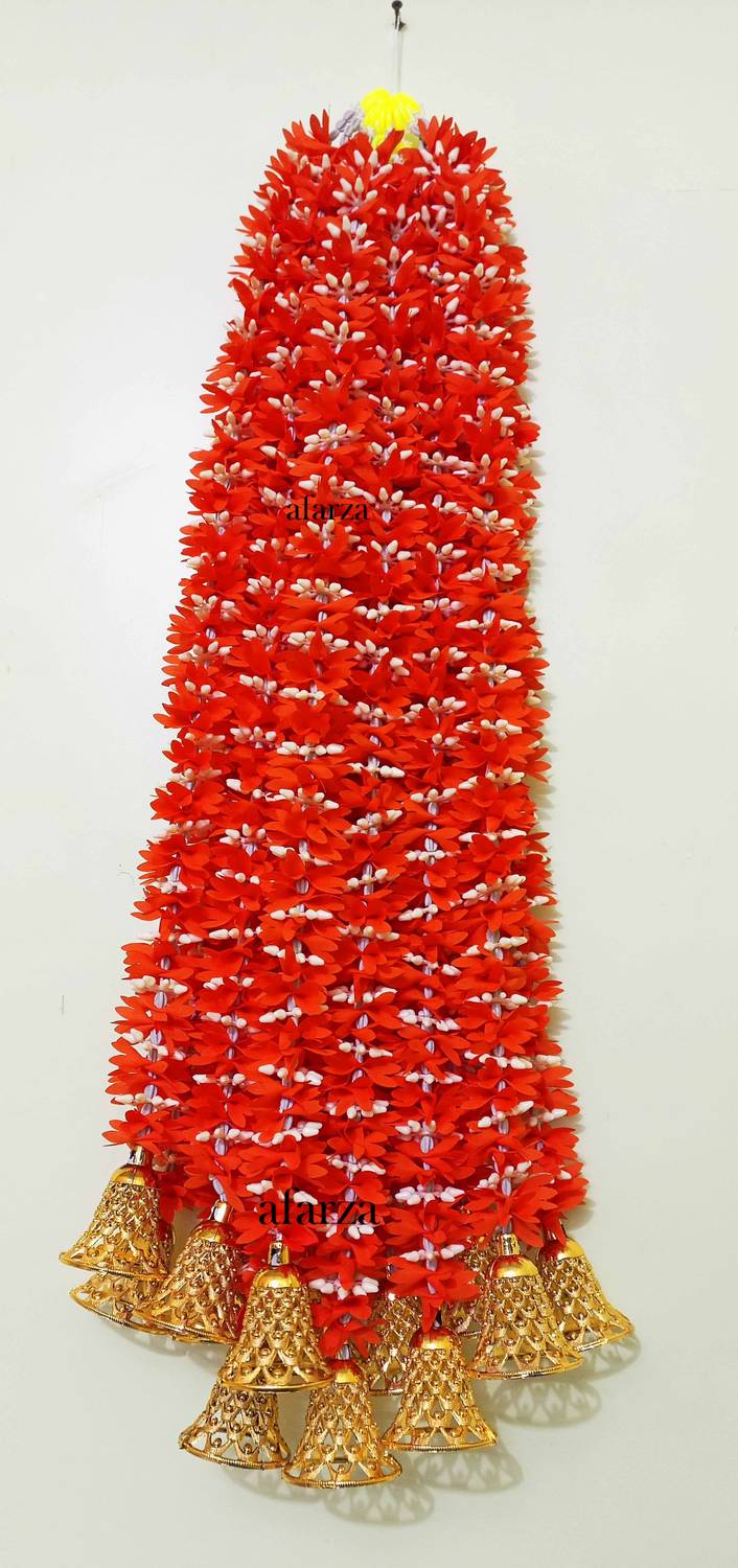 Afarza Artificial Flower Garland Toran for Door Home Decoration Hanging 4ps/30 inch Fabric & Recyclable Plastic Garland