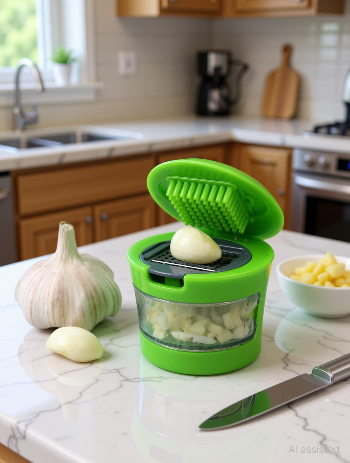 Image of YOGI SELLING Garlic Cutter Chopper and Ginger Cutter Grater Kitchen Tools Plastic Vegetable & Fruit Chopper