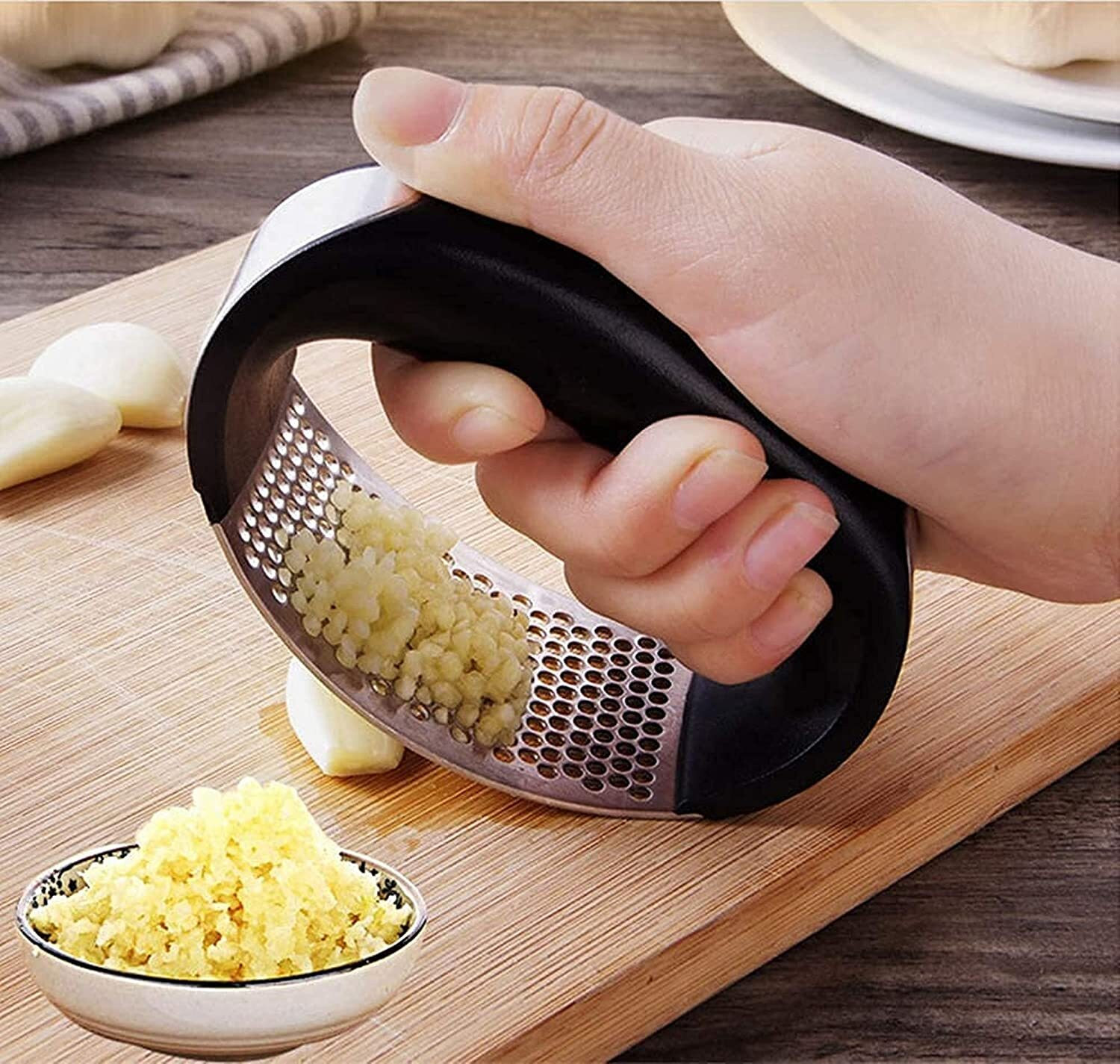 Image of FGG Garlic Press Garlic Crusher,Stainless Steel Kitchen Garlic Presser Garlic Press Garlic Press