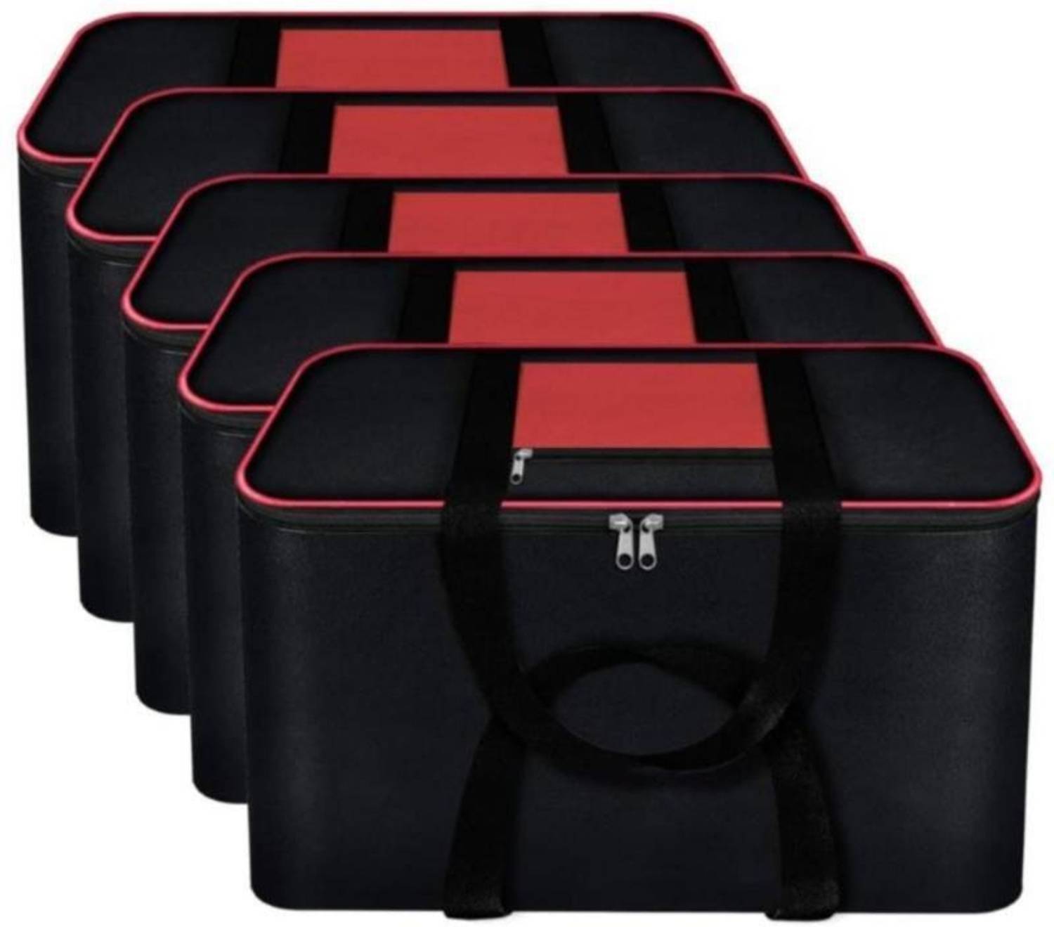 Anaaya Craft Non Woven Moisture-Proof Clothes Storage Bag with Zipper & Handle Pack of 5