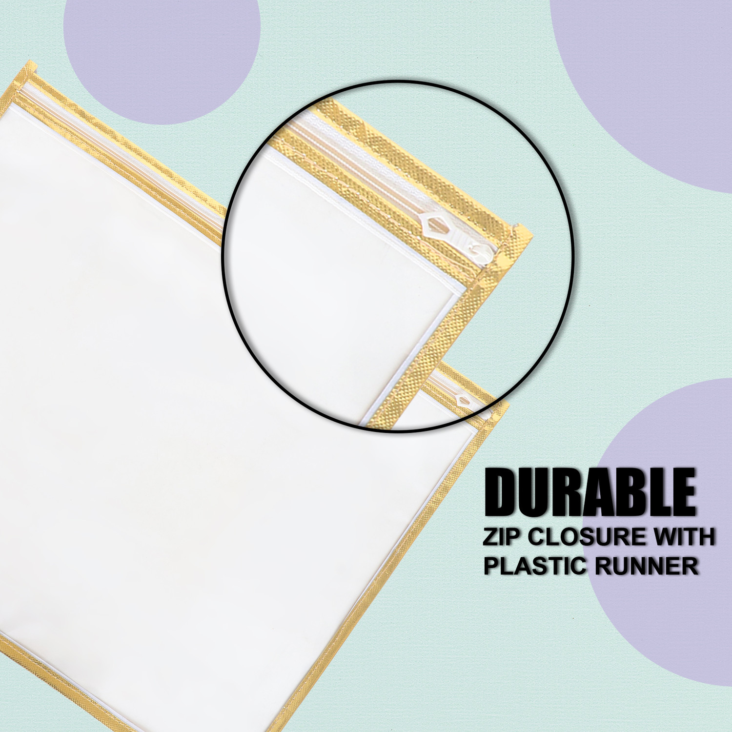 Image of FLYLYF saree cover 24 set plastic bag with zip Saree Bag Cover Dress Bag Cover suit packing bag for wedding Travling 24 Piece Clothes cover storage bags sadi packing covar