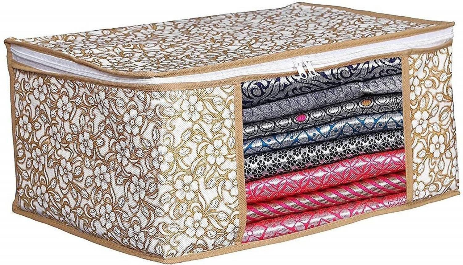 House of Common Btos Non- Woven Saree Cover With Transparent Window Set Of 1