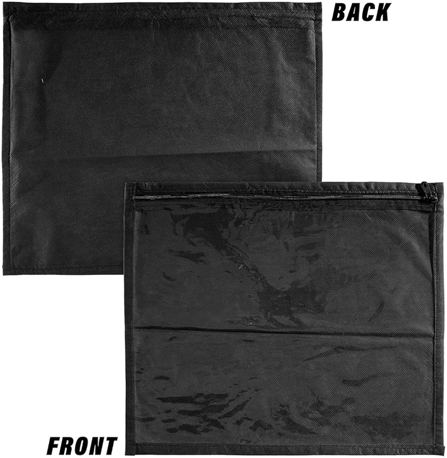Image of HOMESTIC by Kuber Industries Saree Cover Plain Saree Cover With Zip Closure|Single Packing Bag|Pack of 24|Black 73HT12097