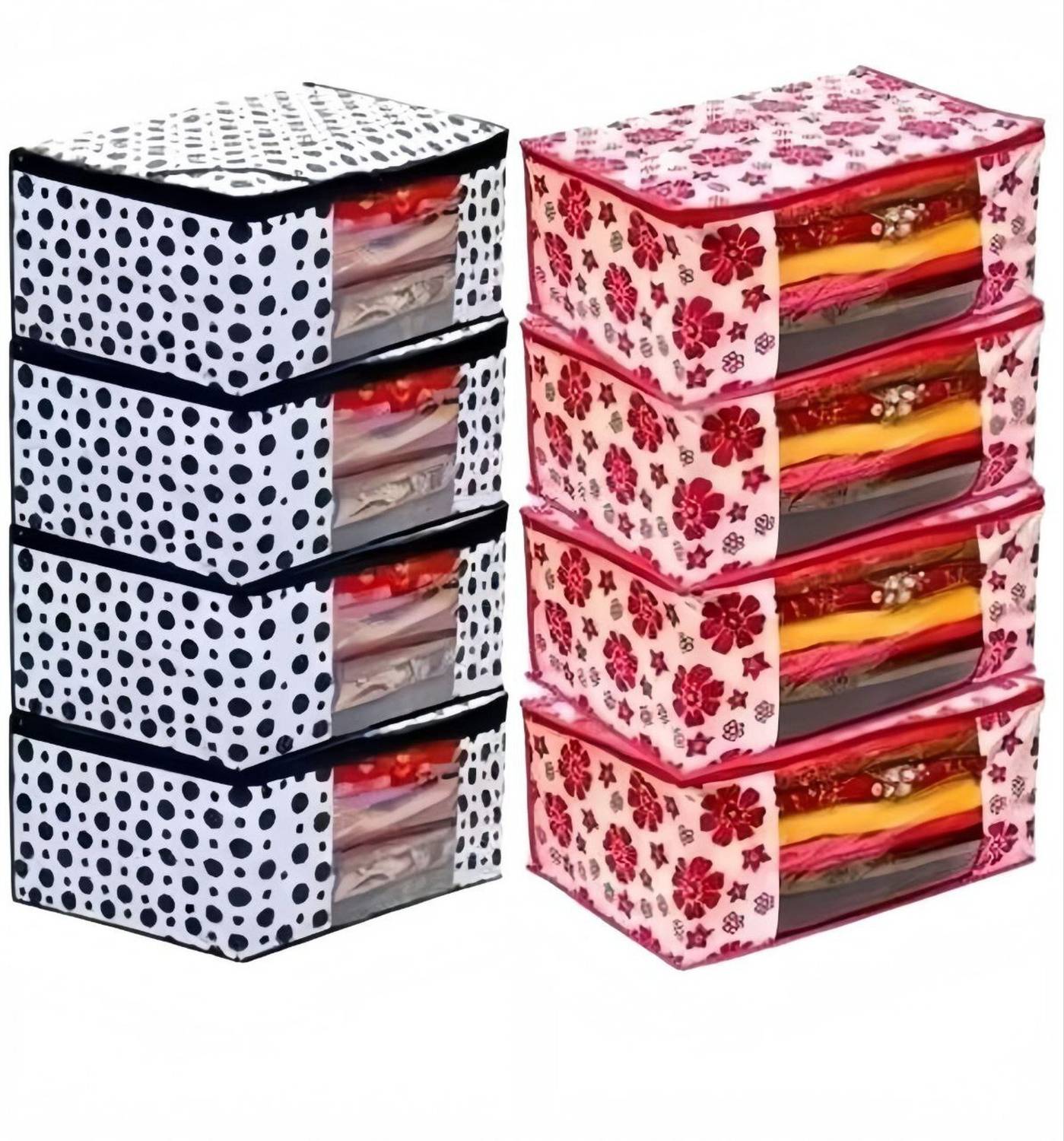 Lonaxa 10 pcs Non Woven Saree Cover/Clothes saree cover bag garment cover