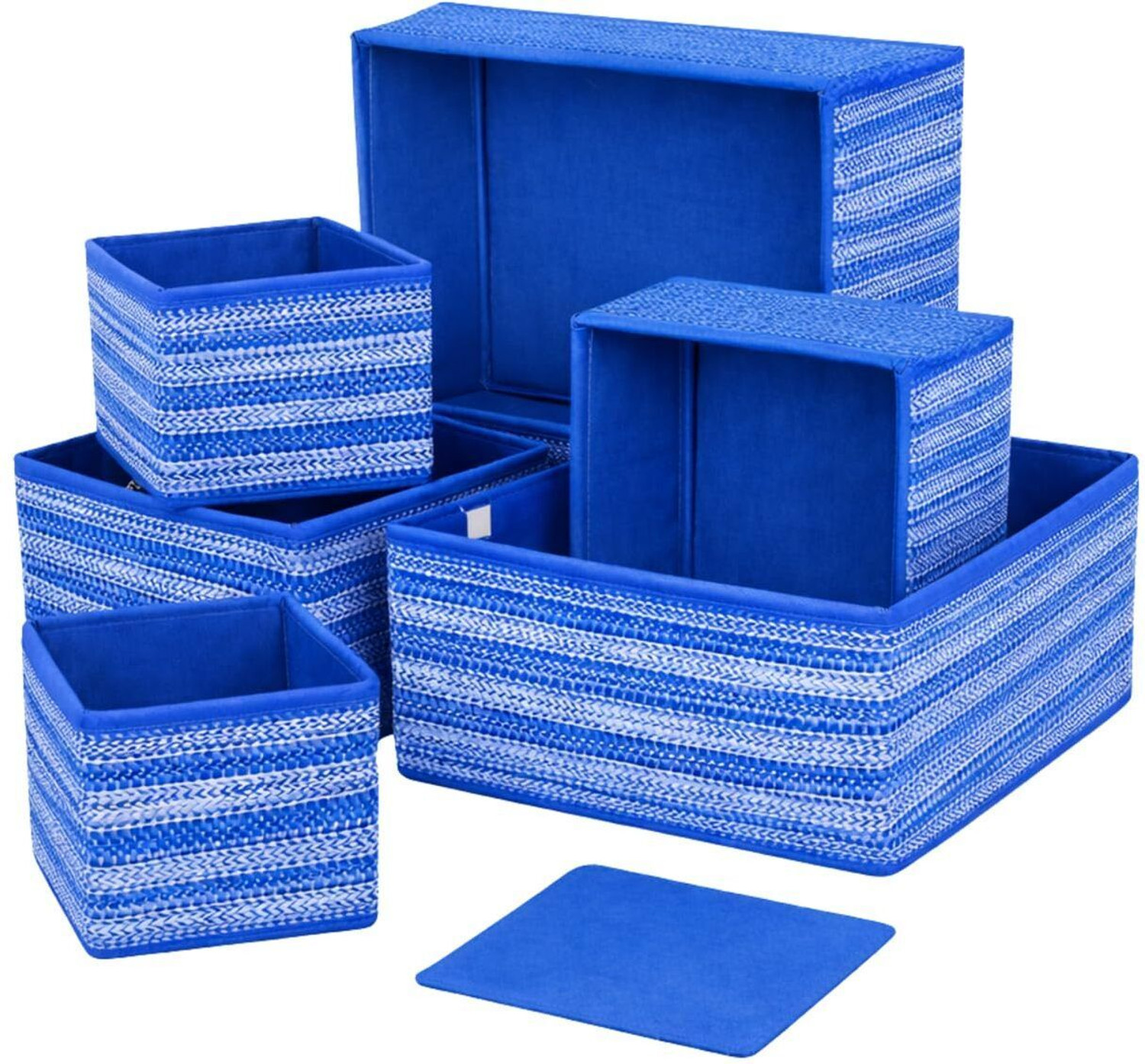 Image of DALUCI 6 Pcs Clothes Storage Box and Wardrobe Organizer 6 Piece Foldable Clothing Storage Box Set Cube Storage Bins and Dividers for Wardrobe Cloth