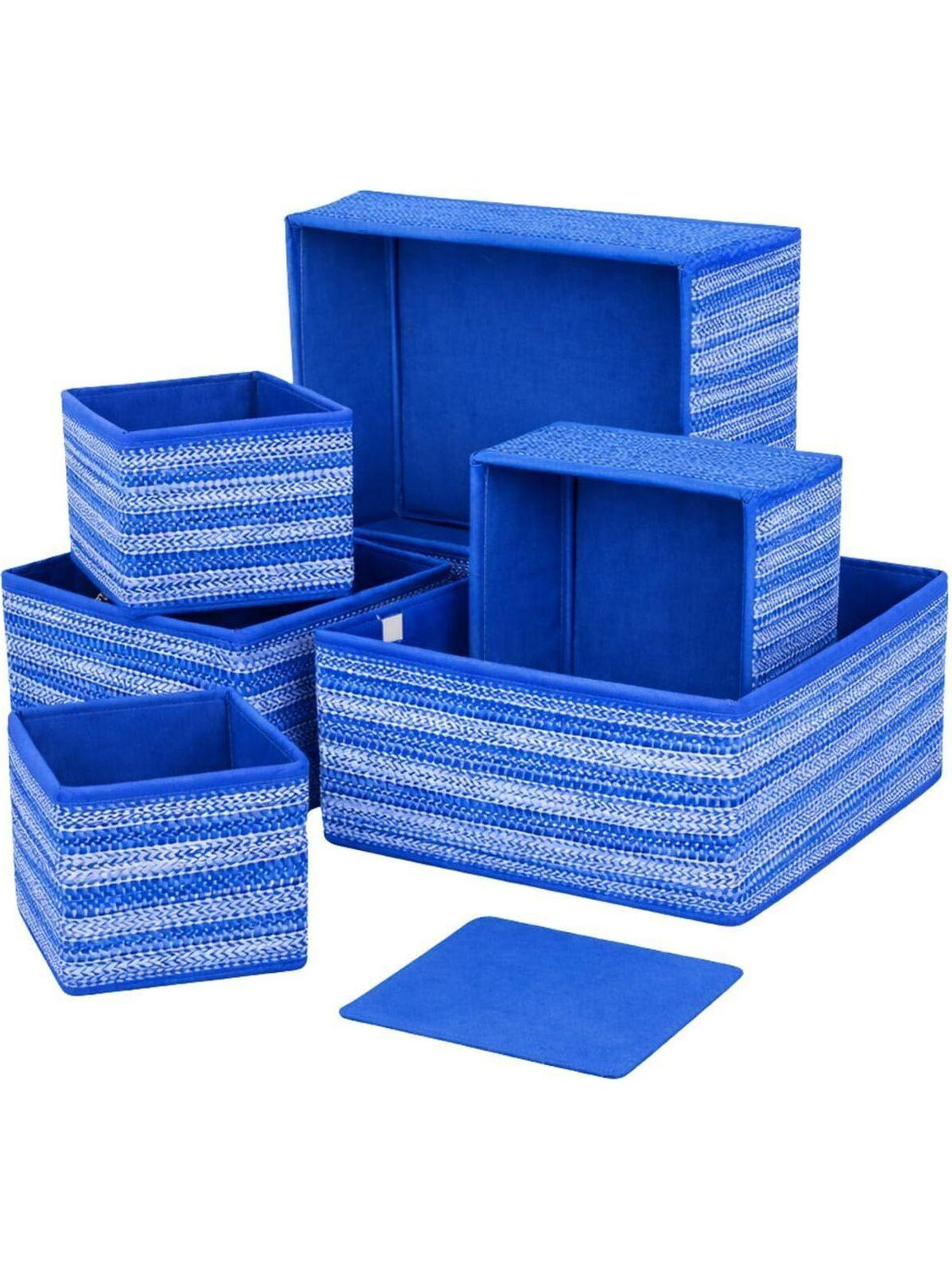 Image of DALUCI 6 Pcs Clothes Storage Box and Wardrobe Organizer 6 Piece Foldable Clothing Storage Box Set Cube Storage Bins and Dividers for Wardrobe Cloth