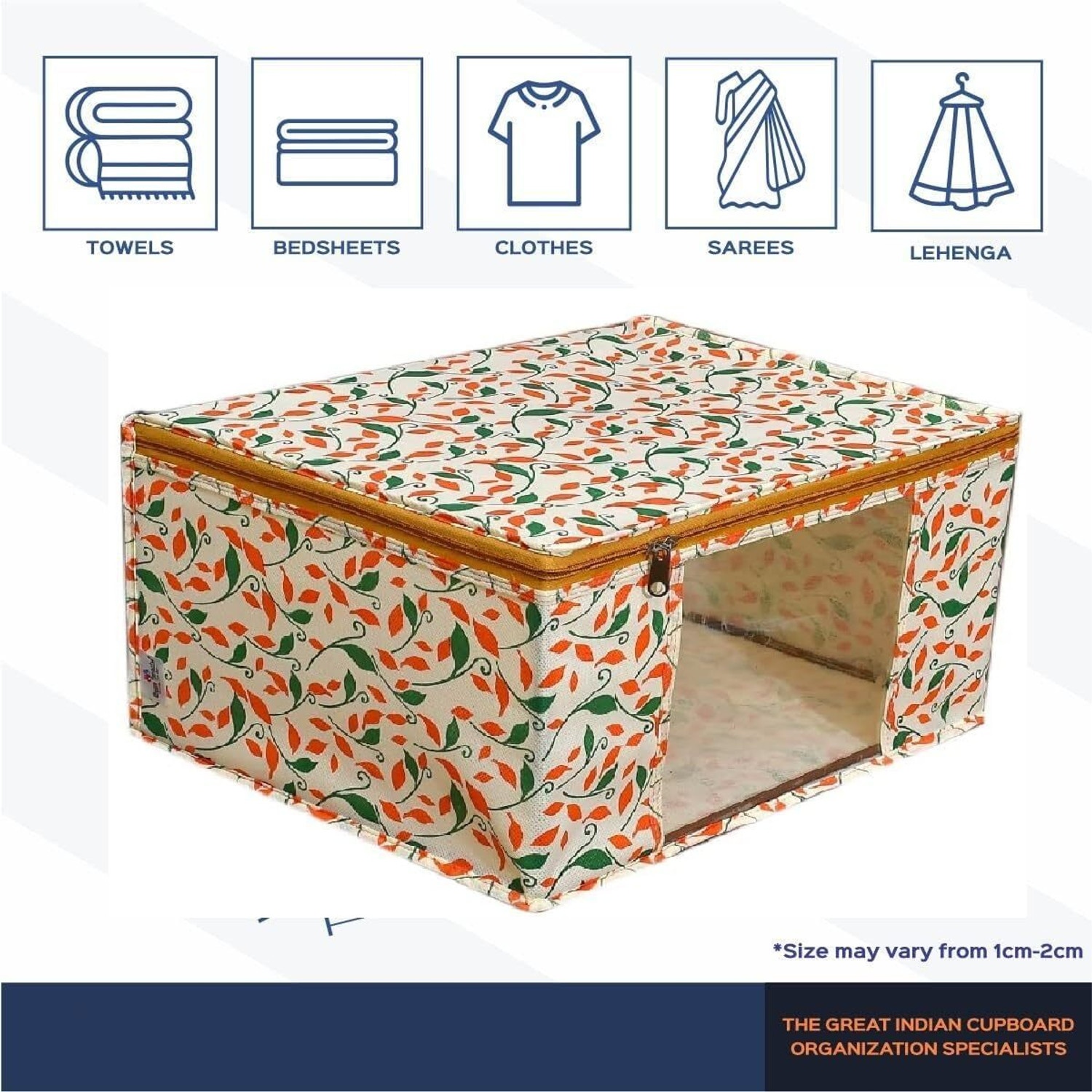 Image of Lonaxa Cloth storage box Pack of 6 Storage organizer Saree cover Storage bag Cloth bag Organizer box Saree Cloth organiser for wardrobe Packing bags Travel organizer Space saver bag