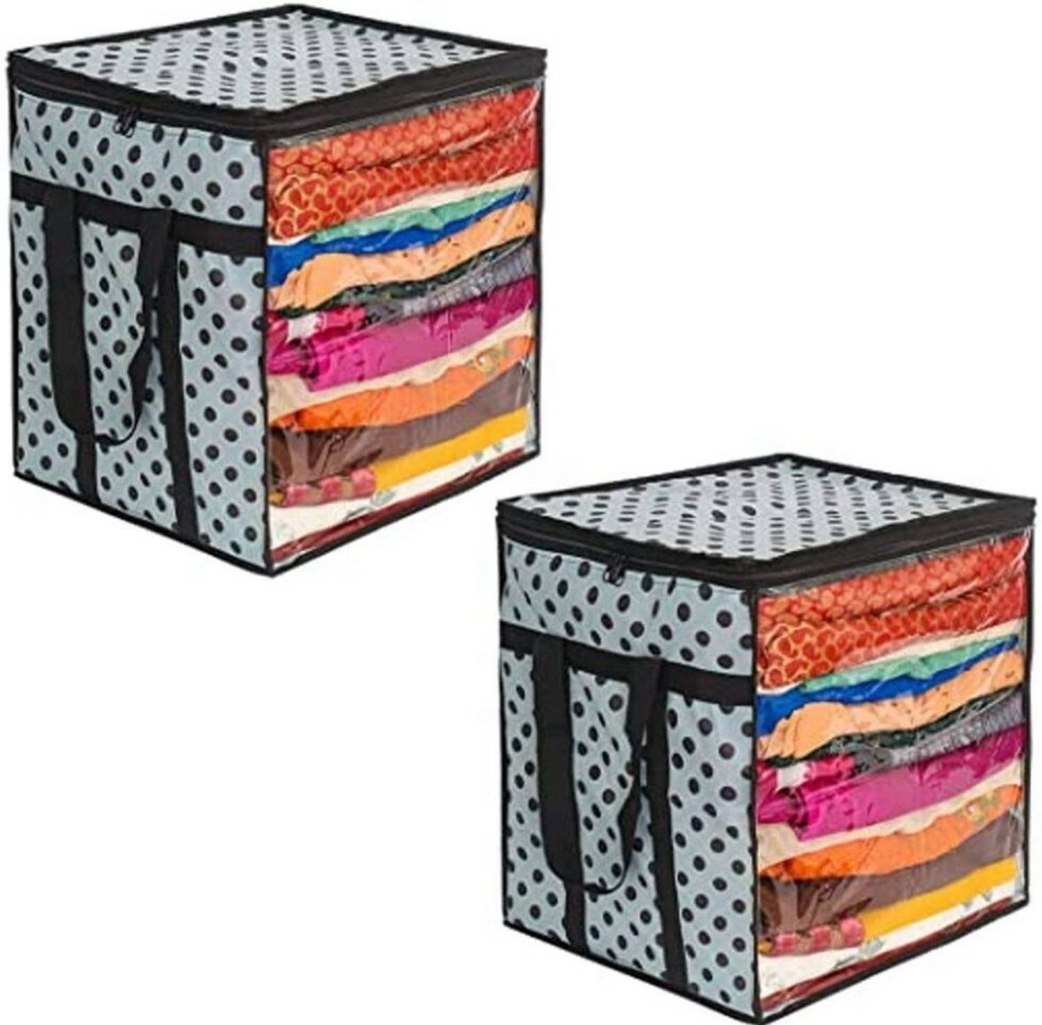 Aaliya Saree Covers With Zip Set Off2 Poly-canvas Laundry Bag