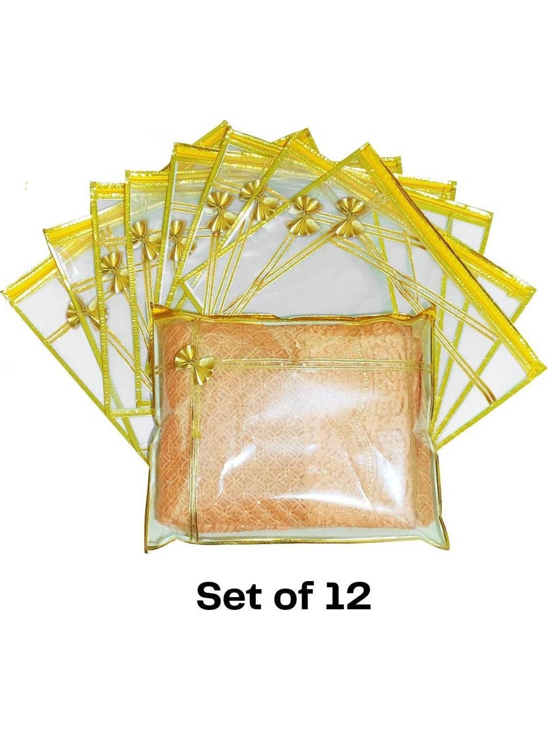 FLYLYF saree covers 12 set plastic bag with zip Saree Bag Cover Dress Bag Cover suit packing bag for wedding saree cover storage bags saree packing bag
