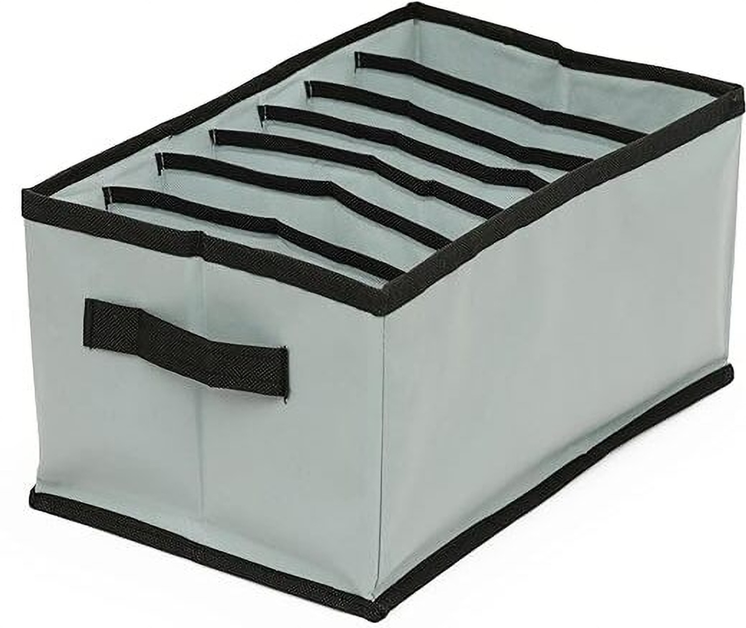 Image of Crownsy 7 Grids Clothes Drawer Organizer Non-Woven Wardrobe for Jeans,Tshirt Storage Box