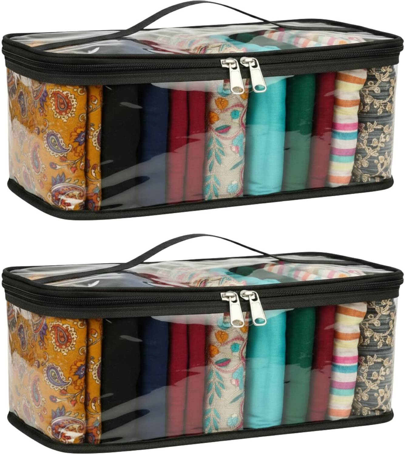 BRANDZONE PACK OF 2 Undergarment Organiser for Women, Wardrobe Organiser Innerwear Organizer for Wardrobe Legging Storage Bag Storage Pouch for Travel Organizer Storage Bag, Storage Pouch for Travel, Wardrobe Organiser for Storage,