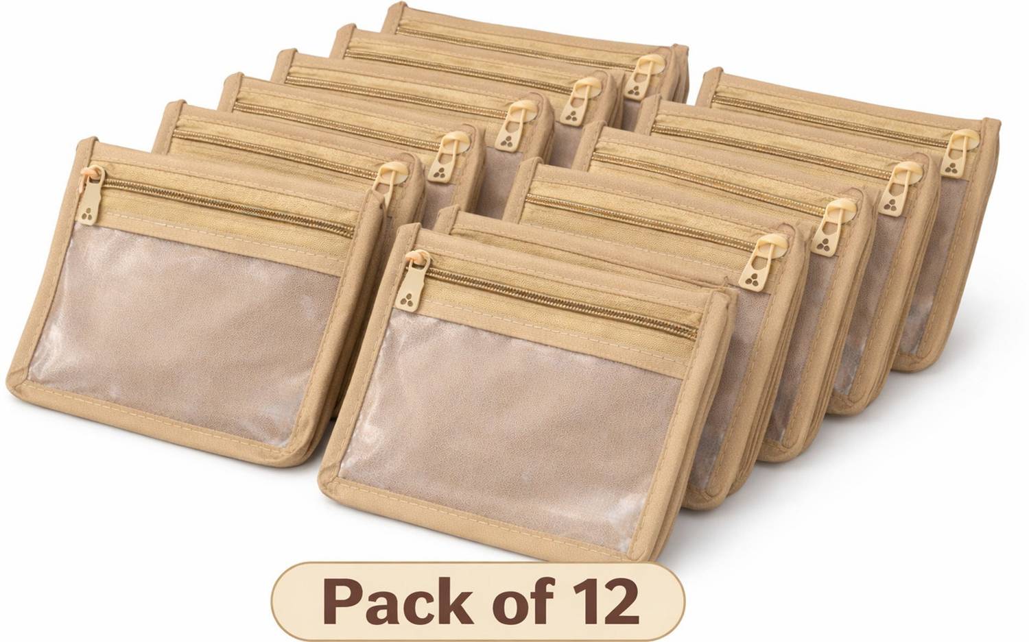 Lonaxa Jewellery Storage Bag Jewellery Pouch Set of 12 Transparent Zipper Bags for Travel JC-12 LNX-JWC-12