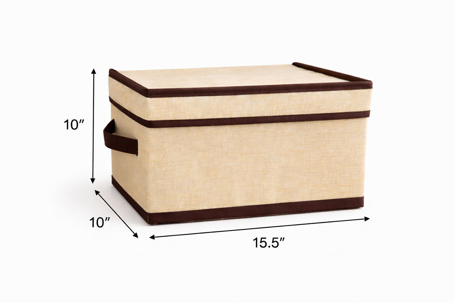 Image of crafty craft Multipurpose Foldable Fabric Storage Box with Lid & Handles for Clothes, Laundry, Towels Wardrobe and Home Storage Organizer Set of 4
