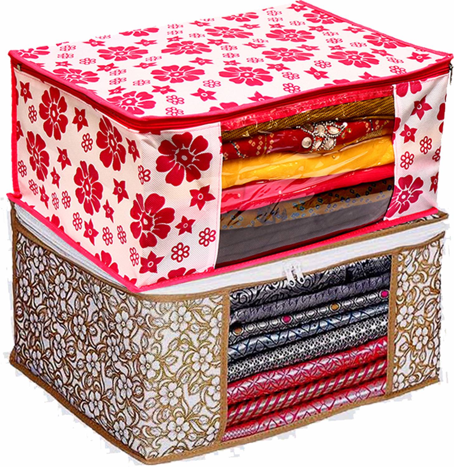 House of Common Garment Cover Saree Cover / Saree Bag Non Woven Saree Cove Best Stitching and High Quality AI_1PF_1GFC_PK2