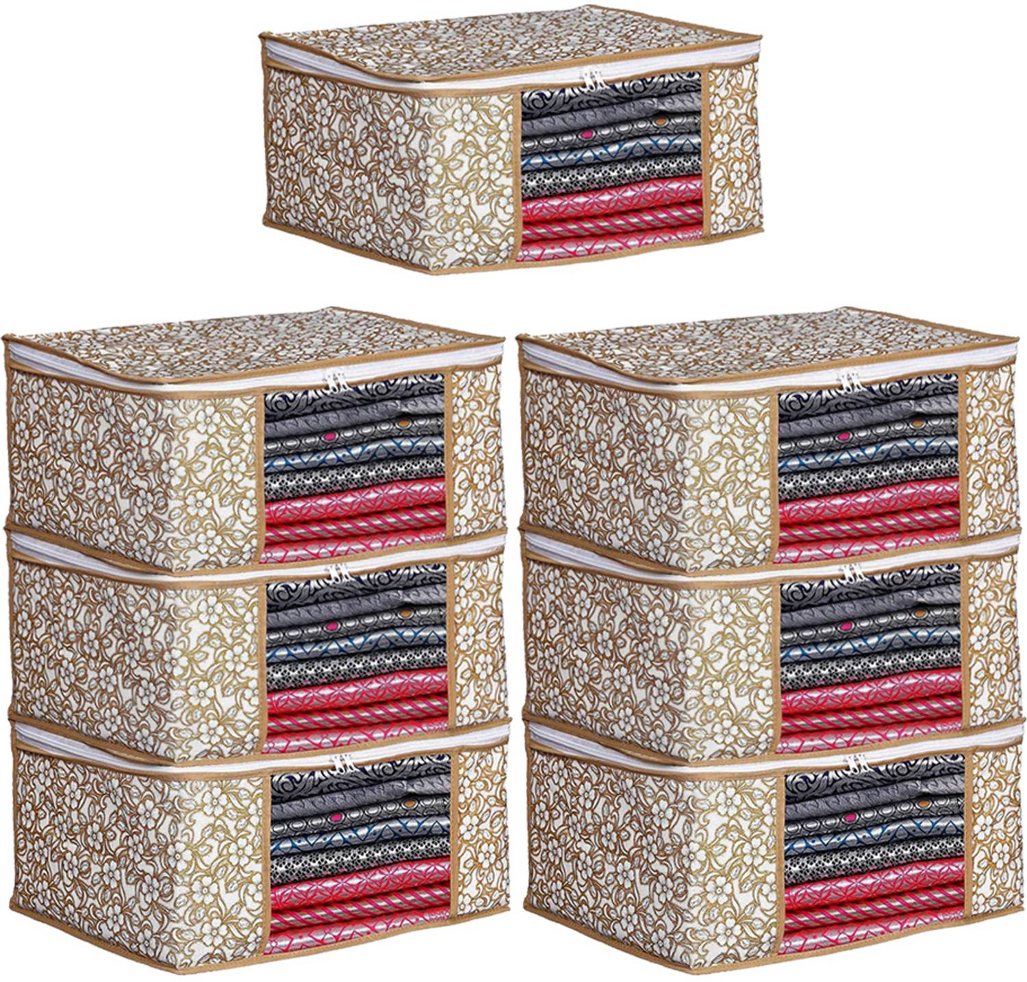 Aditi Creation PACK OF 4 Cotton Laundry Bag