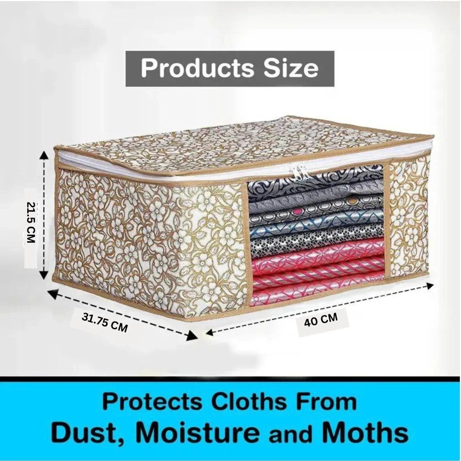 Image of Ozillin 10 pcs Non Woven Saree Cover /Clothes saree cover bag garment cover