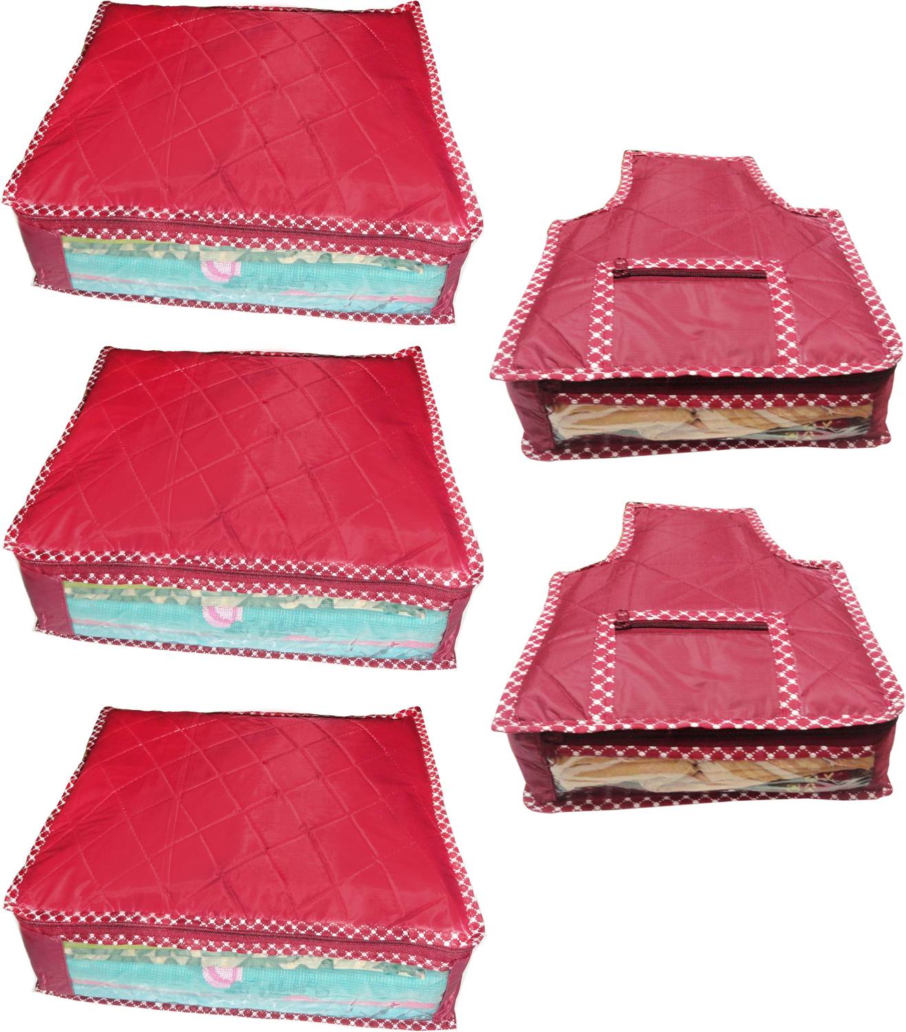 atorakushon Parachute Combo of 3PC Saree Cover 2PC Blouse Cover P3S&2b