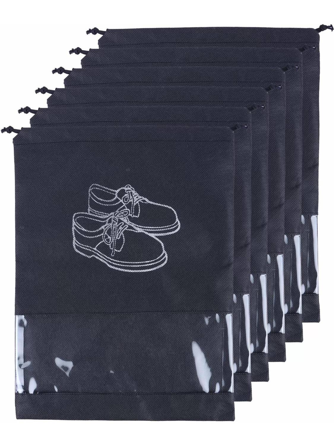 House of Common Shoe Cover Travel Shoe Bag Shoe Pouch for Travelling Pack of 6 Pc Black Shoe Cover for Travel