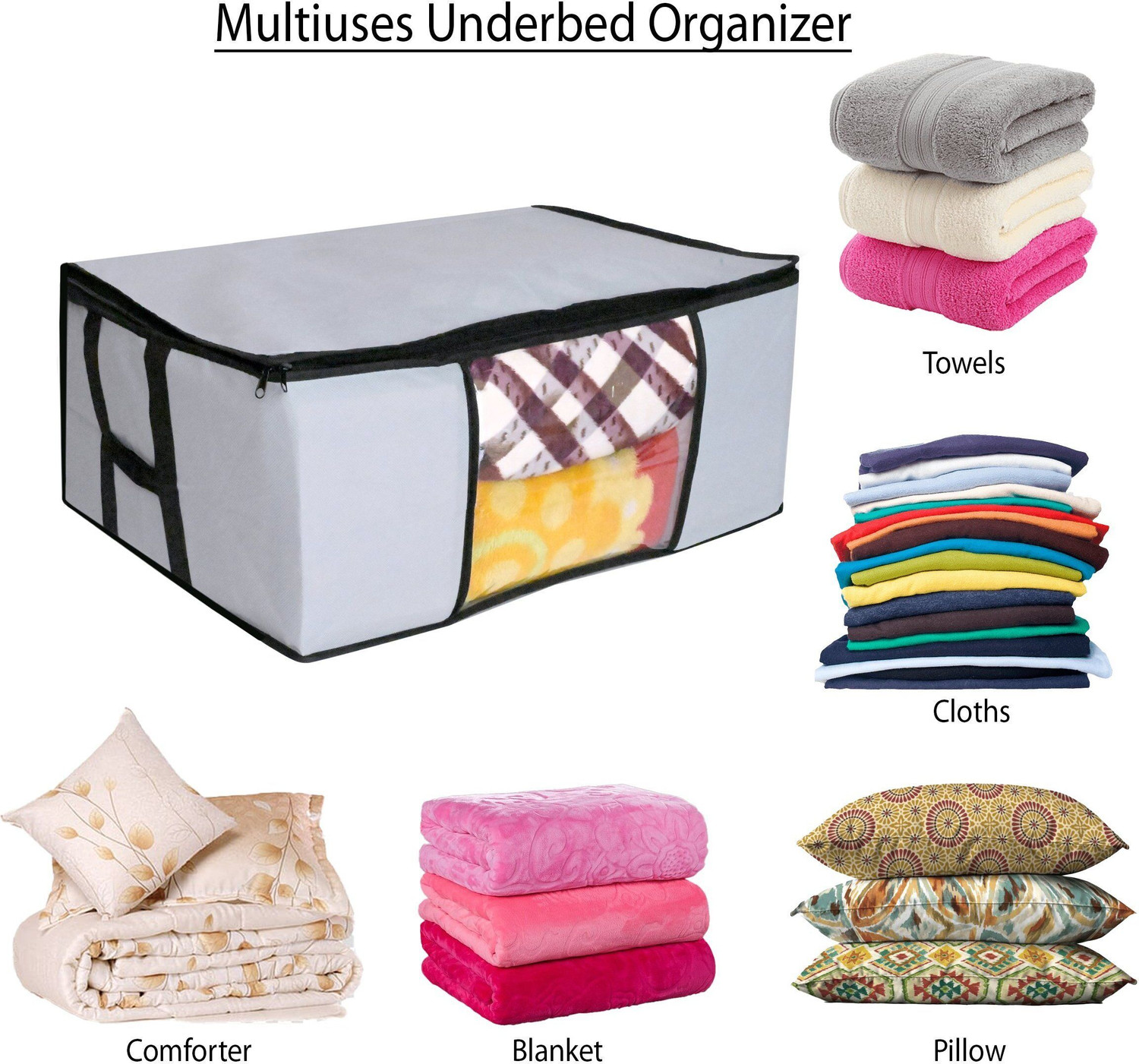 Image of PETALS CASE ORGANIZER BLANKET COVER|BLANKET ORGANIZER STIRAGE BAG|ORGANIZER
