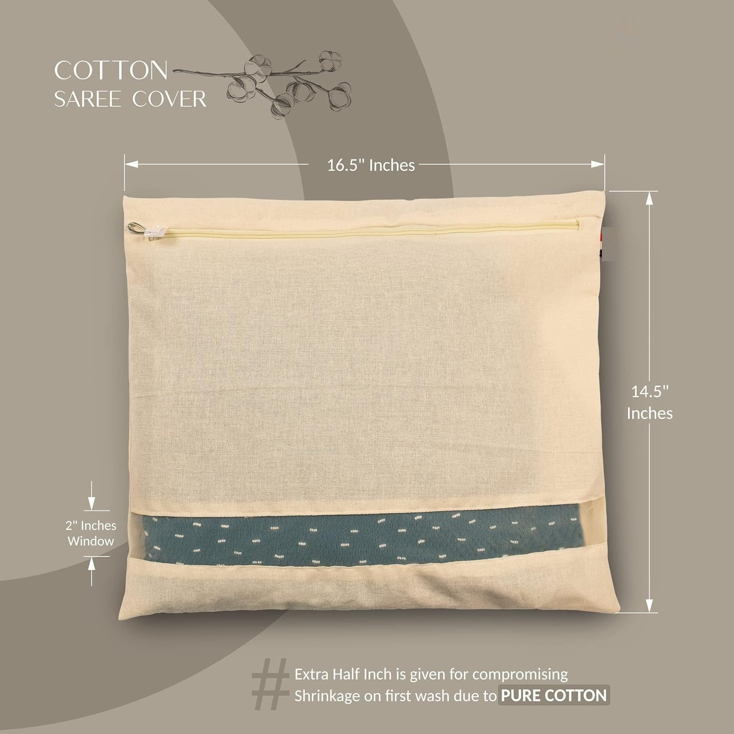 Image of ORJILO 12 Cotton Saree Covers /Bags For Storage Pack of 12