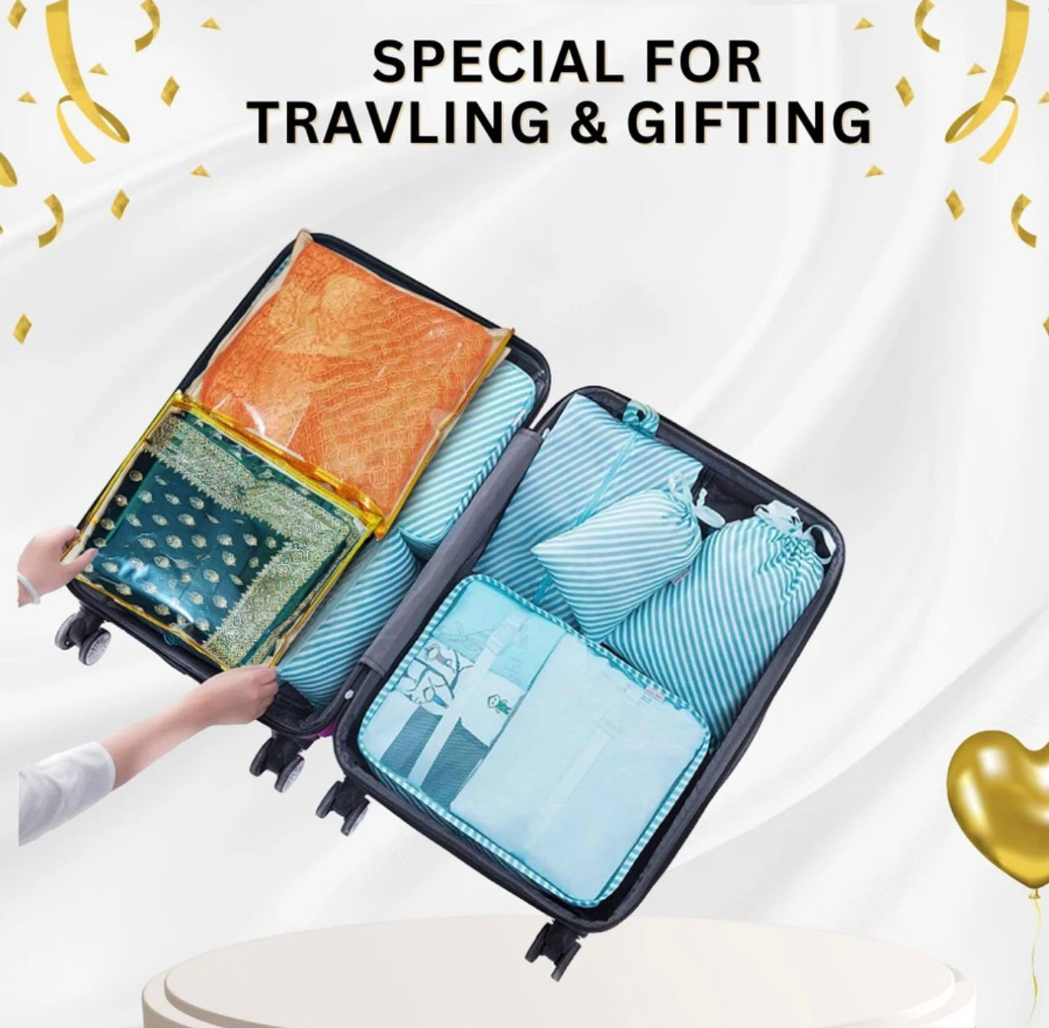 Image of JAIMIN CRAFT saree cover 24 set plastic bag with zip Saree Bag Cover Dress Bag Cover suit packing bag Travling 24 Piece Clothes cover storage bags sadi packing covar