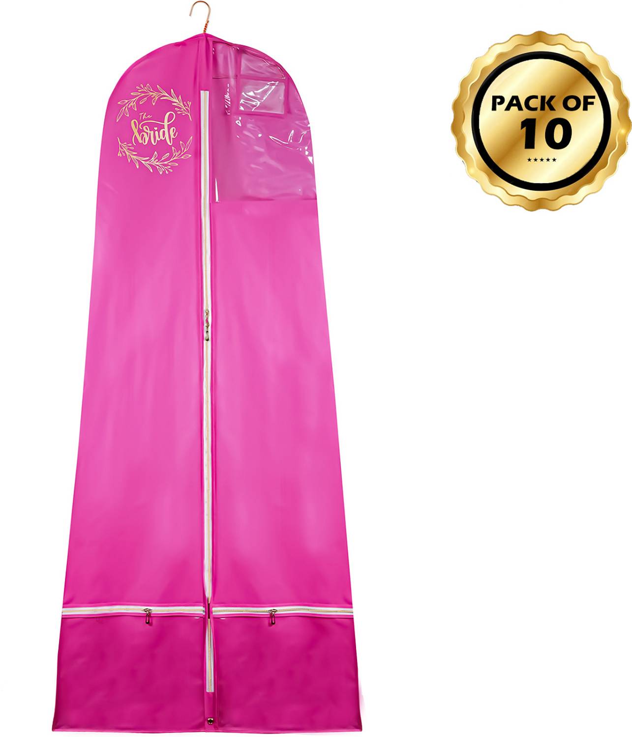 G. Wedding Dress Cover 72" with 10" Gusset | Lehenga Storage Bags Travel Garment Storage Bag for Wedding Gown | Long Dress | Gown Hanging Clothes Cover | Pack of 5 Price G. Wedding Dress Cover 72" with 10" Gusset | Lehenga Storage Bags Travel Garment Storage Bag for Wedding Gown | Long Dress | Gown Hanging Clothes Cover | Pack of 5 Price