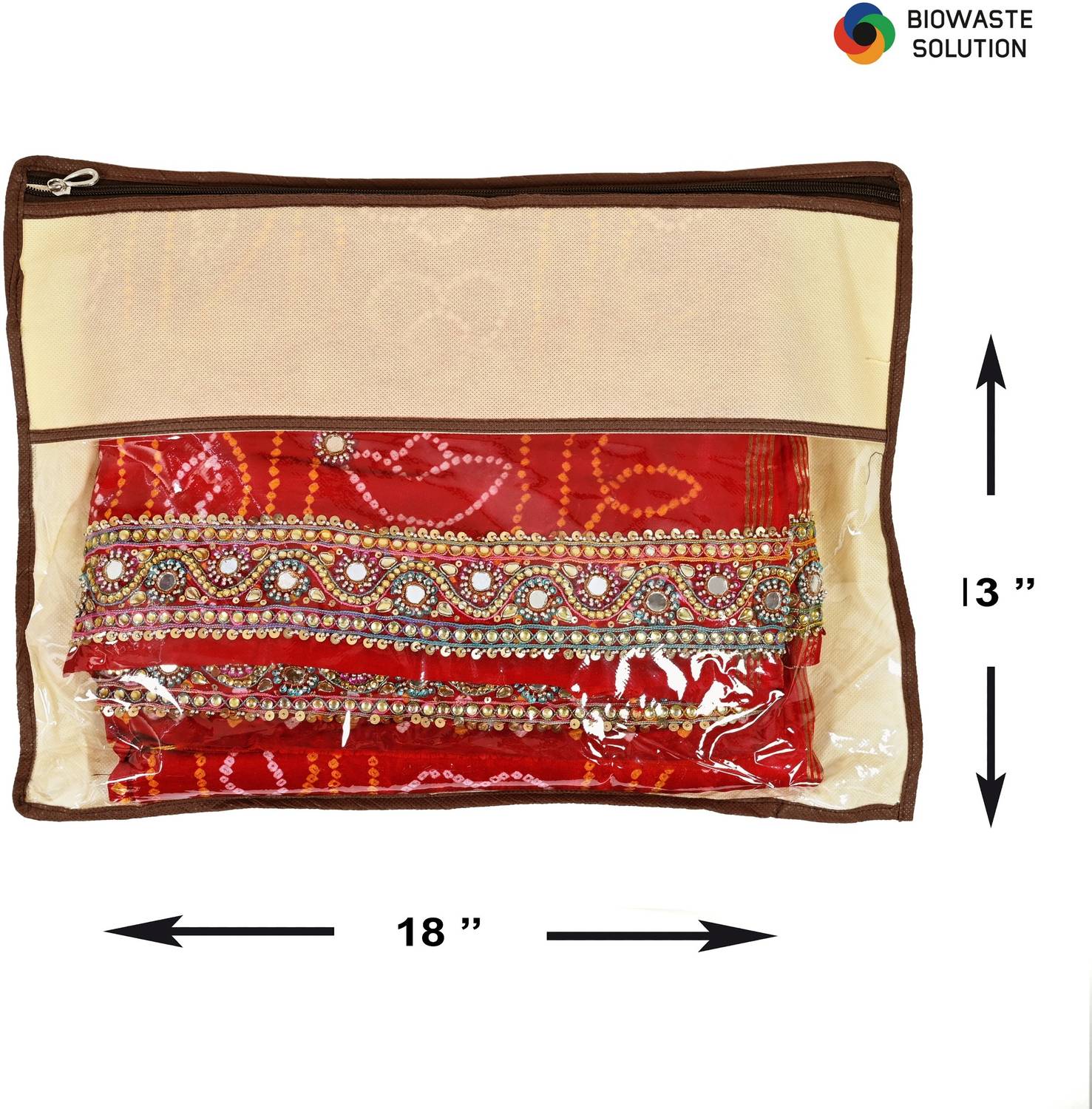 Biowaste Solution BWSC6_1 Saree cover Single Saree Cover Set of 6 storage bag packing bag pack of 6 BWSC6