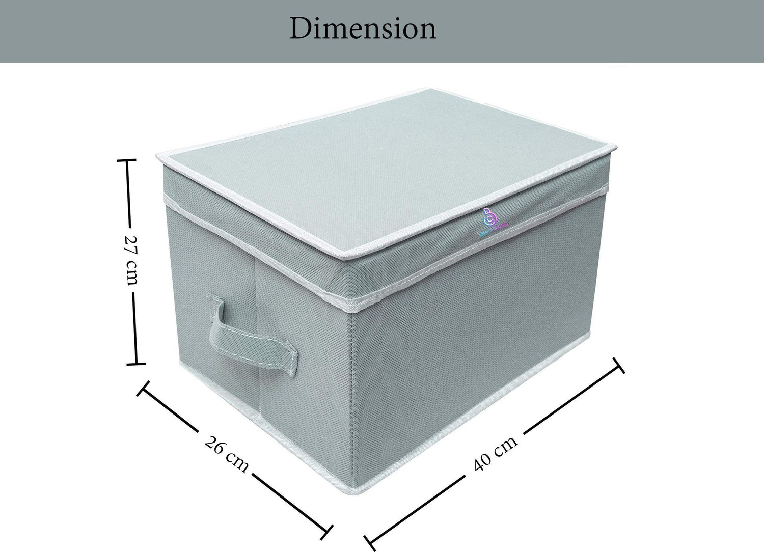Image of Craft Bazar Storage Box Foldable Organizer for Cloths,kid's toy with Top Lid (Pack of 3) Box to Store Household Items
