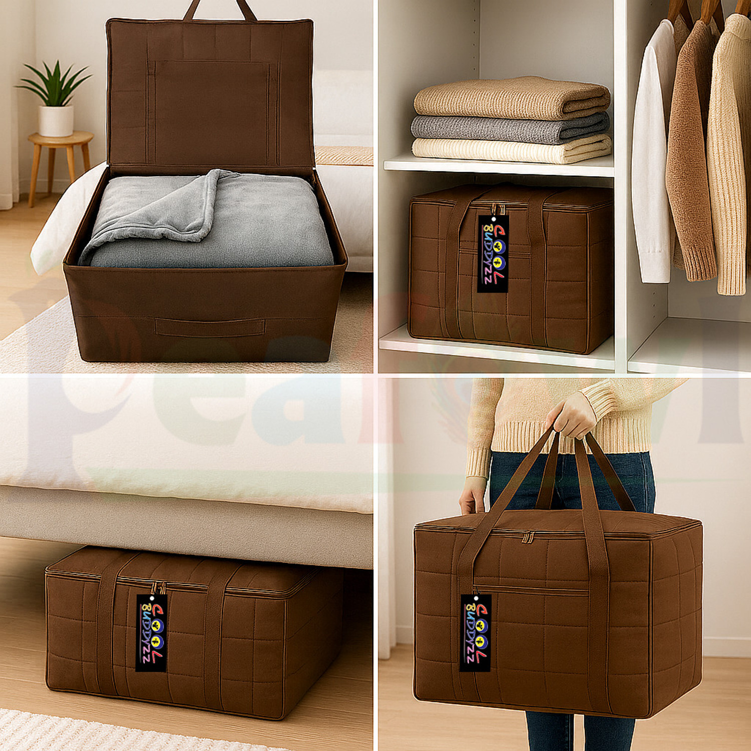 Image of Cool Buddyzz Organizer Bag / Bedding Cover / Multipurpose Cover Clothes Packing Carry Bag Jumbo Bag CBCF