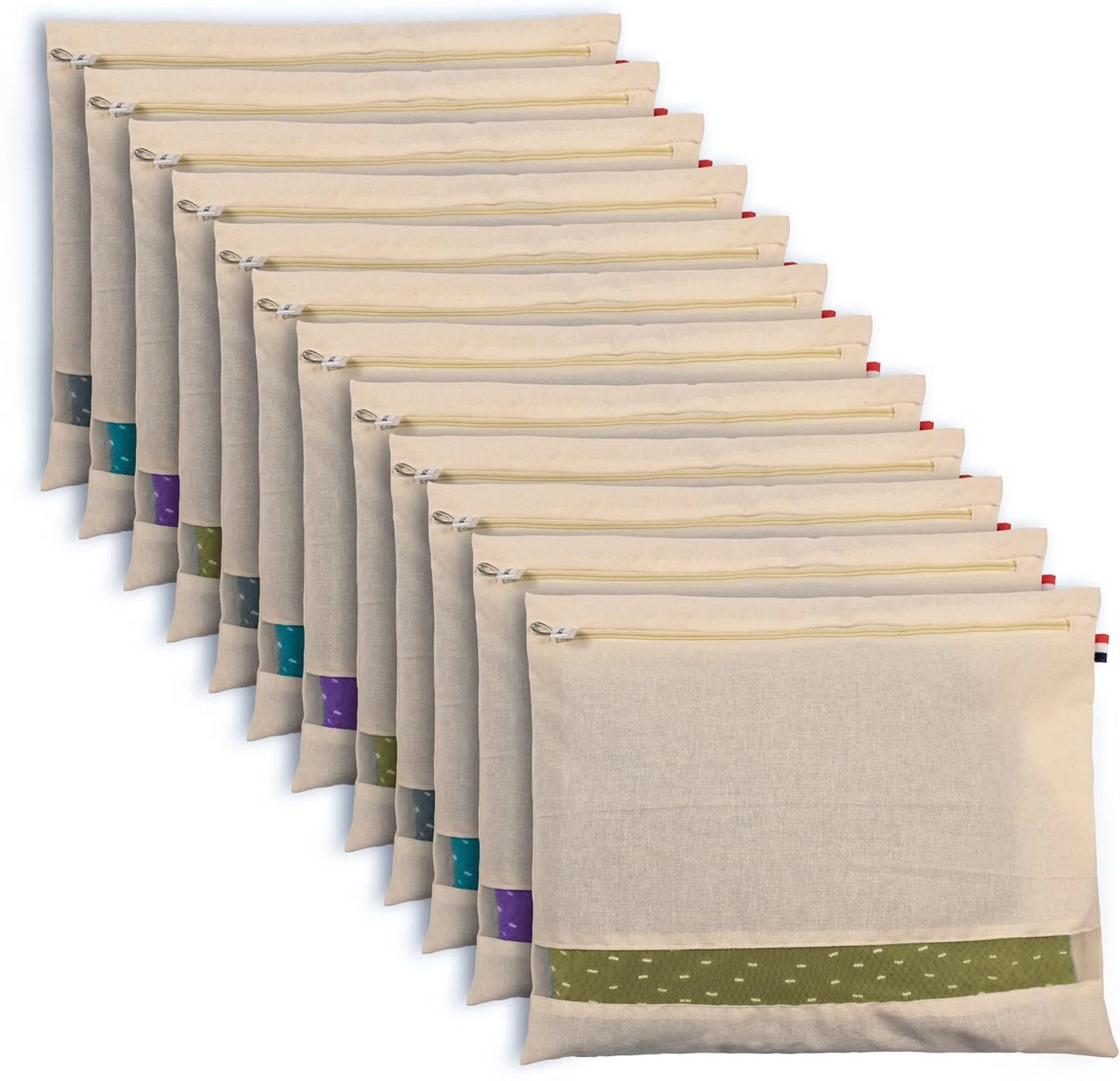 Image of ORJILO 12 Cotton Saree Covers /Bags For Storage Pack of 12